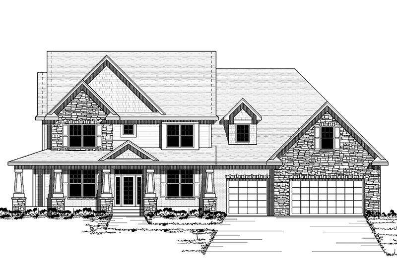 Home Plan - Exterior - Front Elevation 3 for Traditional House Plan #51-674 - 4 bed, 2.5 bath