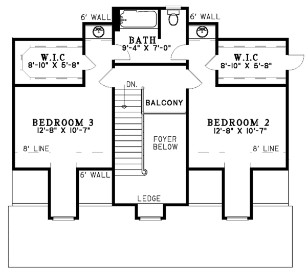 Home Plan - Country Floor Plan - Upper Floor Plan #17-3144