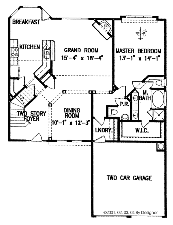 House Plan Design - Colonial Floor Plan - Main Floor Plan #54-198