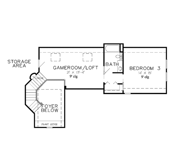 House Plan Design - Country Floor Plan - Upper Floor Plan #968-30