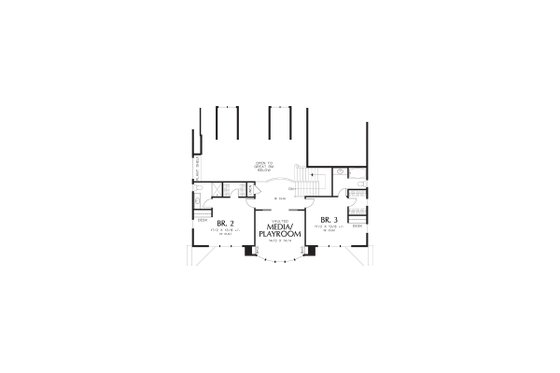 Floor Plan - Upper Floor for Country House Plan #48-237 - 4 bed, 4.5 bath