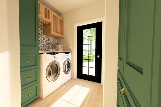 Interior - Laundry 1 for Farmhouse House Plan #126-271 - 3 bed, 2 bath