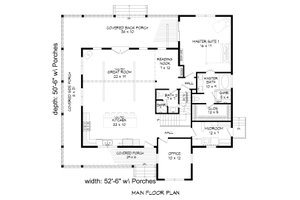 Floor Plan - Main Floor for Country House Plan #932-348 - 3 bed, 3 bath
