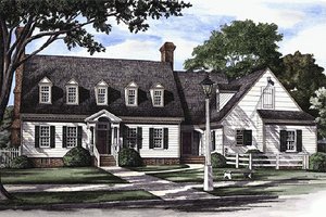 Front view - 3500 square foot Colonial Home