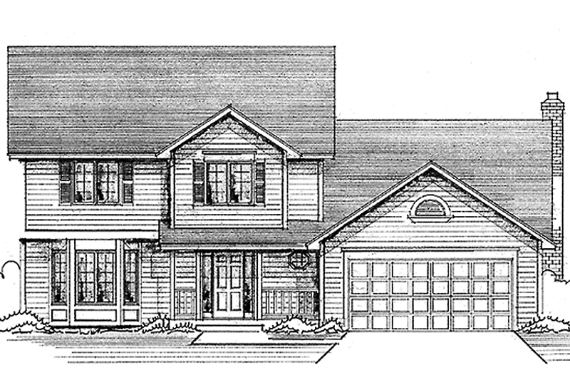 Architectural House Design - Exterior - Front Elevation 3 for Country House Plan #51-710 - 4 bed, 2.5 bath