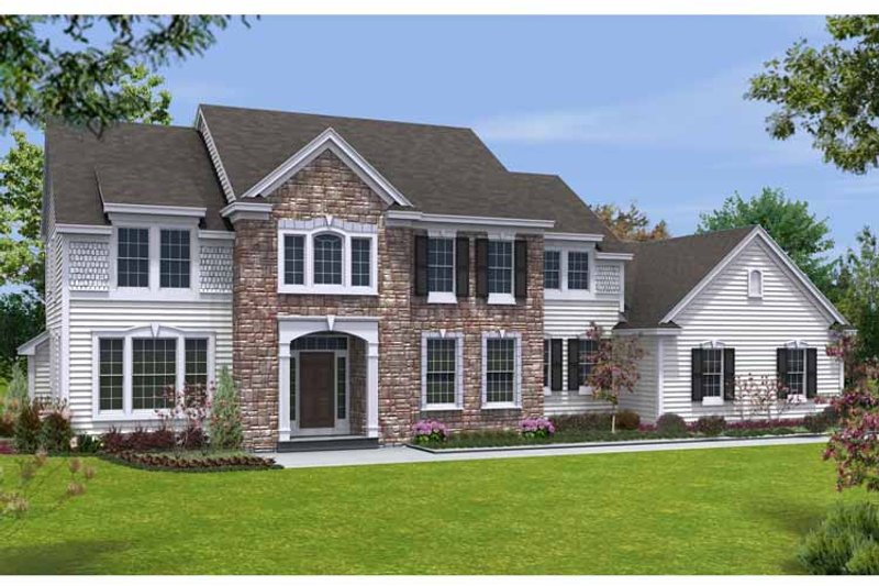 Home Plan - Exterior - Front Elevation 3 for Traditional House Plan #328-448 - 4 bed, 3.5 bath