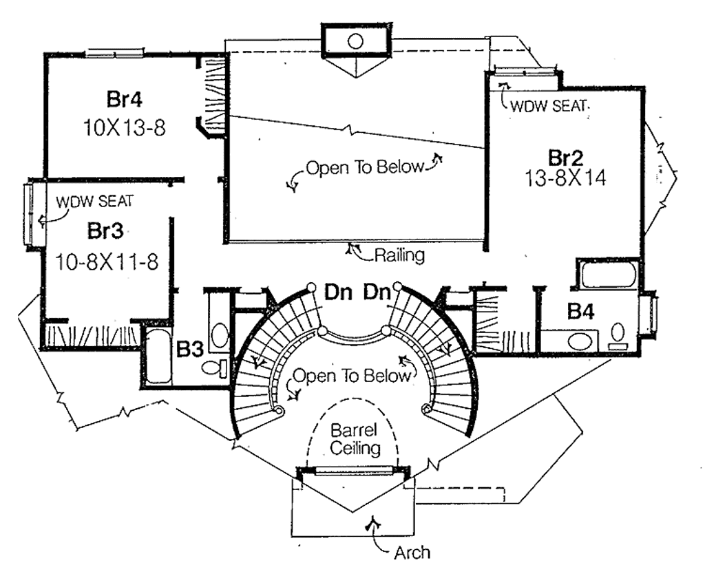 Double Staircase Floor Plans
