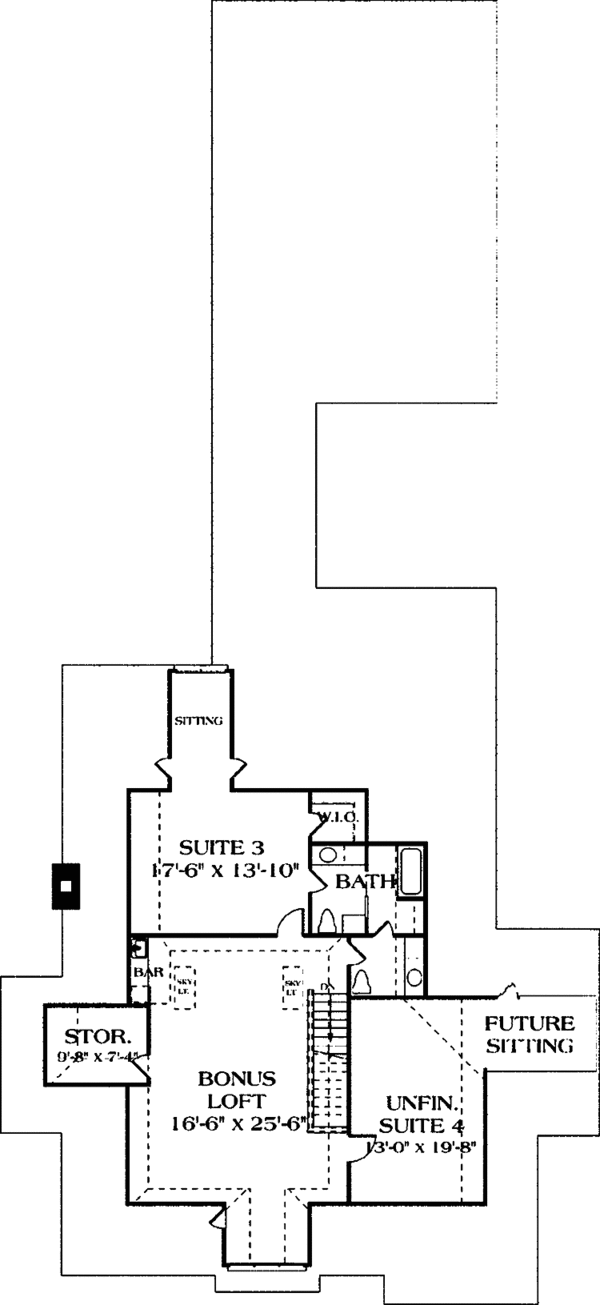 House Plan Design - European Floor Plan - Upper Floor Plan #453-169