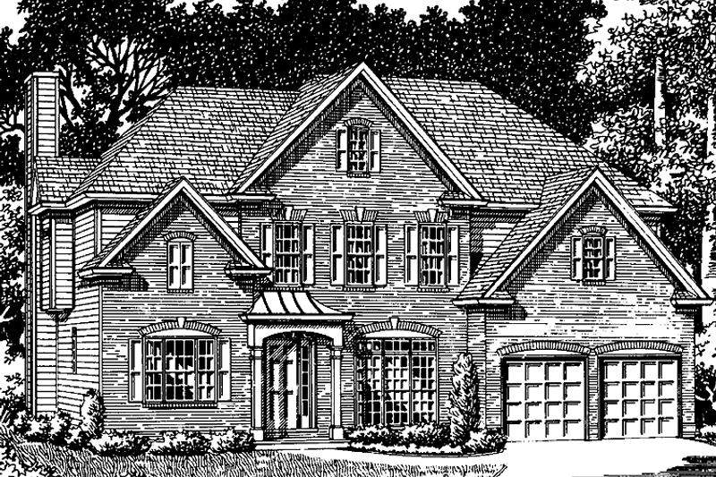 Dream House Plan - Exterior - Front Elevation 3 for Traditional House Plan #54-248 - 4 bed, 2.5 bath