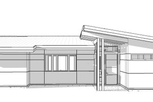 Exterior - Front Elevation for Modern House Plan #895-154 - 2 bed, 2 bath