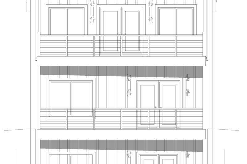House Plan Design - Exterior - Rear Elevation for Modern House Plan #932-423 - 3 bed, 2 bath