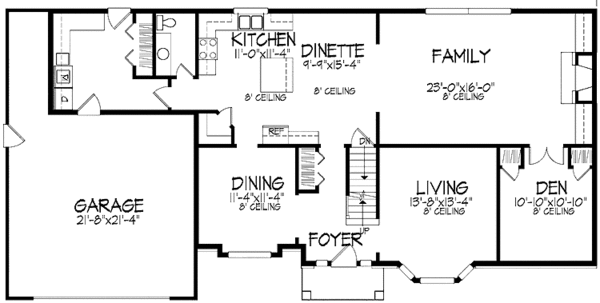 House Plan Design - Traditional Floor Plan - Main Floor Plan #51-901