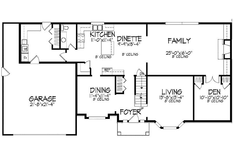 Dream House Plan - Floor Plan - Main Floor for Traditional House Plan #51-901 - 3 bed, 2.5 bath