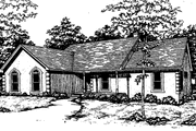 Country Style House Plan - 3 Beds 2 Baths 1499 Sq/Ft Plan #30-318 