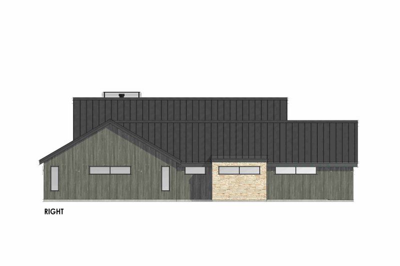 House Design - Exterior - Other Elevation 1 for Modern House Plan #1096-48 - 4 bed, 3.5 bath