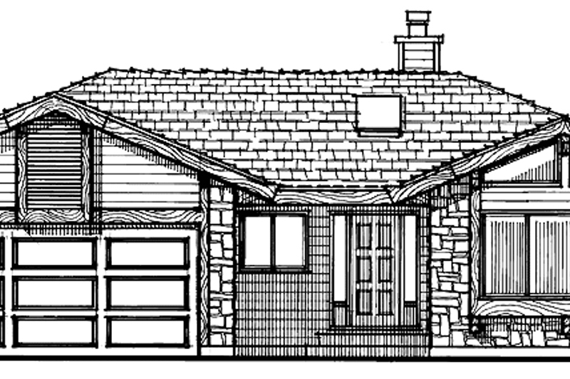 House Blueprint - Contemporary Exterior - Front Elevation Plan #47-965