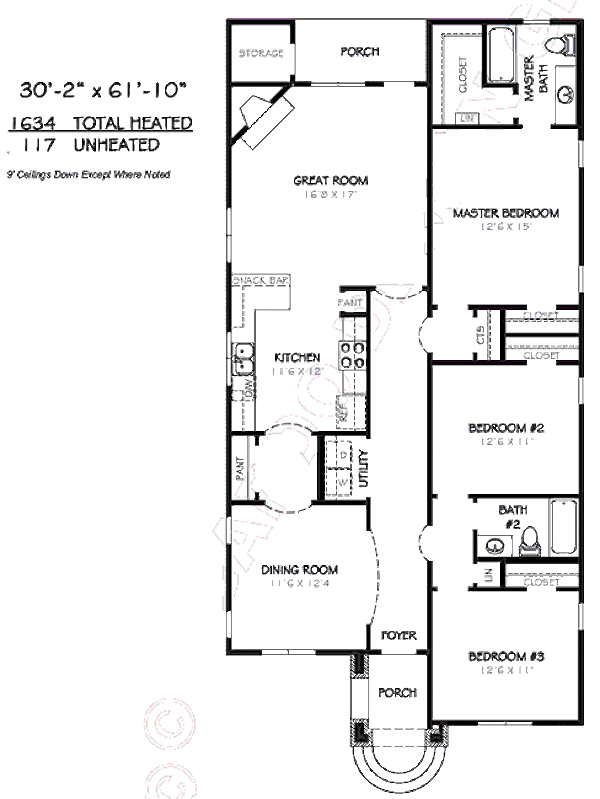 European Floor Plan - Main Floor Plan #424-195