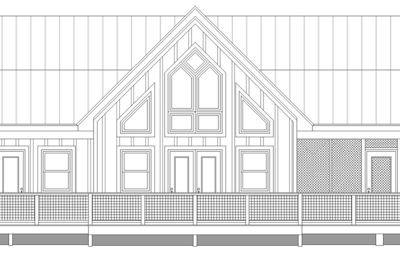 Home Plan - Exterior - Rear Elevation 2 for Country House Plan #932-400 - 2 bed, 2 bath