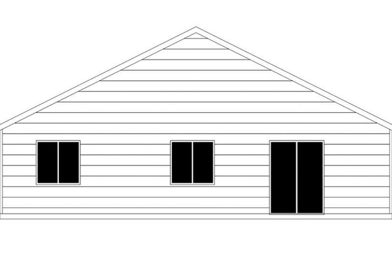 House Design - Exterior - Rear Elevation for Craftsman House Plan #943-47 - 3 bed, 2 bath