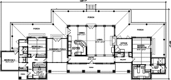 House Plan Design - Country Floor Plan - Main Floor Plan #140-171