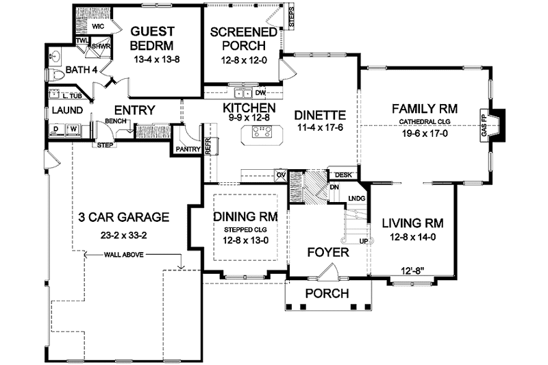 Home Plan - Floor Plan - Main Floor for Colonial House Plan #328-435 - 5 bed, 4 bath