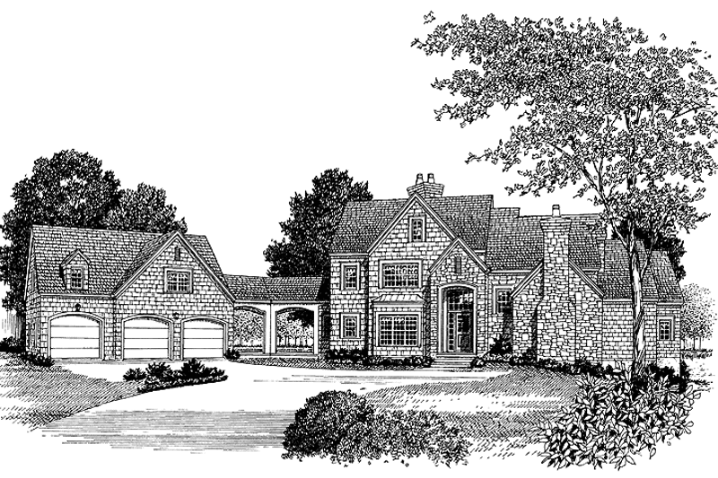 Dream House Plan - Exterior - Front Elevation 3 for Country House Plan #453-231 - 4 bed, 5 bath
