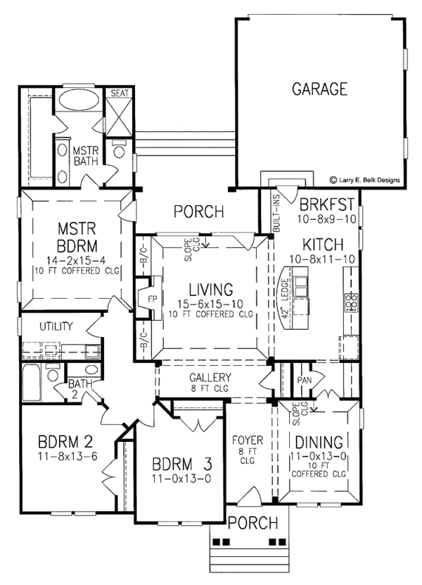 Architectural House Design - Contemporary Floor Plan - Main Floor Plan #952-227