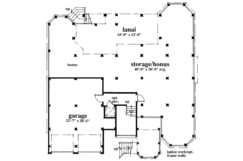 Architectural House Design - Floor Plan - Lower Floor for Mediterranean House Plan #930-32 - 4 bed, 5.5 bath