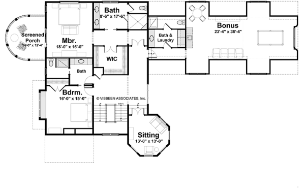 House Blueprint - Craftsman Floor Plan - Upper Floor Plan #928-71