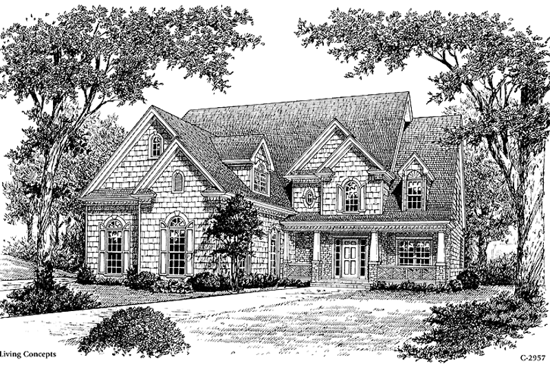 Dream House Plan - Exterior - Front Elevation 3 for Craftsman House Plan #453-273 - 4 bed, 3.5 bath