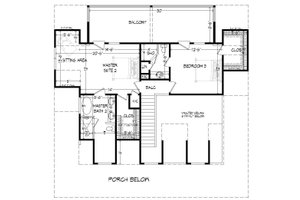 Floor Plan - Upper Floor for Country House Plan #932-14 - 3 bed, 3.5 bath