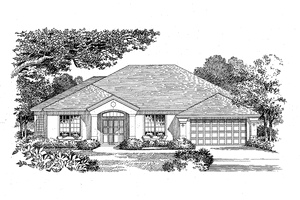 House Plan Design - Exterior - Front Elevation for European House Plan #999-23 - 4 bed, 2.5 bath