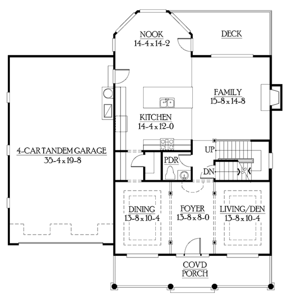 Dream House Plan - Traditional Floor Plan - Main Floor Plan #132-379
