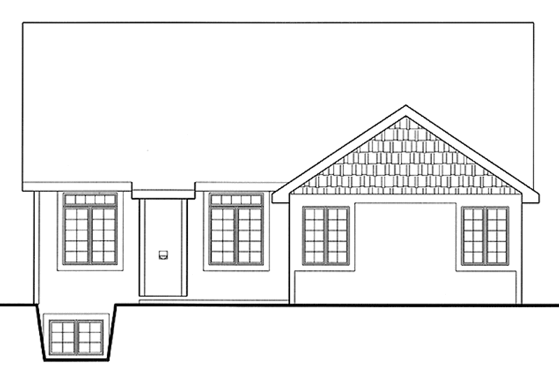 Dream House Plan - Exterior - Rear Elevation for Craftsman House Plan #320-1434 - 4 bed, 2.5 bath