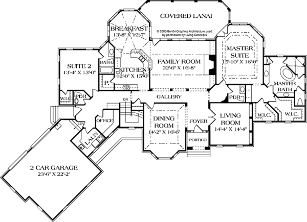 House Plan Design - Traditional Floor Plan - Main Floor Plan #453-547