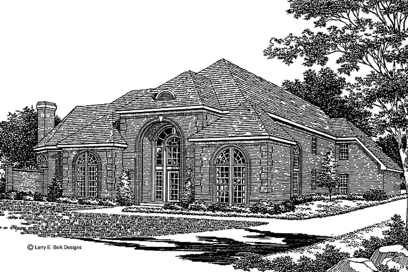 Dream House Plan - Exterior - Front Elevation 3 for Traditional House Plan #952-29 - 4 bed, 3 bath