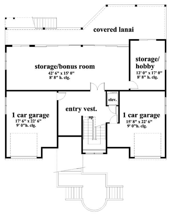 Architectural House Design - Traditional Floor Plan - Lower Floor Plan #930-130