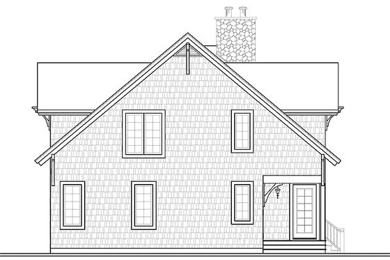 Exterior - Front Elevation 7 for European House Plan #23-2513 - 3 bed, 2 bath