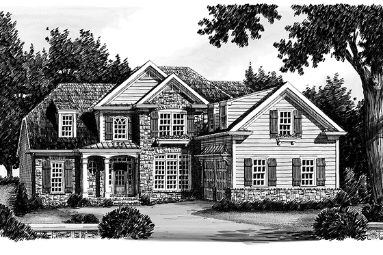 Exterior - Front Elevation 3 for Country House Plan #927-609 - 4 bed, 3 bath