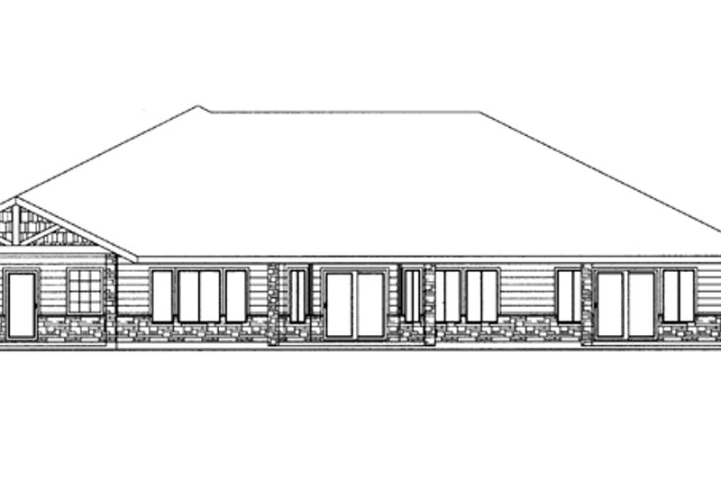Home Plan - Exterior - Rear Elevation for Ranch House Plan #117-852 - 3 bed, 2 bath