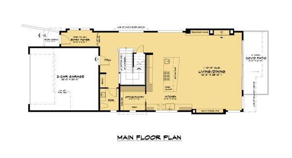 Dream House Plan - Contemporary Floor Plan - Main Floor Plan #1066-149