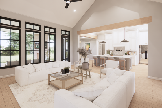 Interior - Family Room 2 for Farmhouse House Plan #1074-81 - 4 bed, 3.5 bath