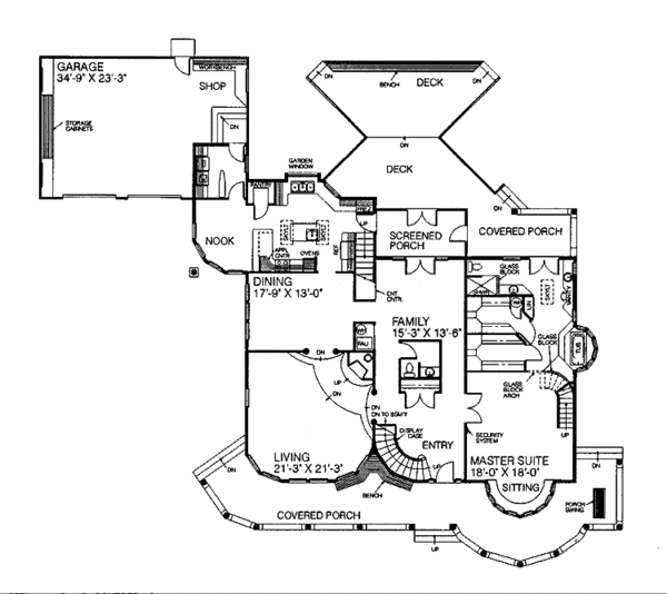 Home Plan - Country Floor Plan - Main Floor Plan #60-723