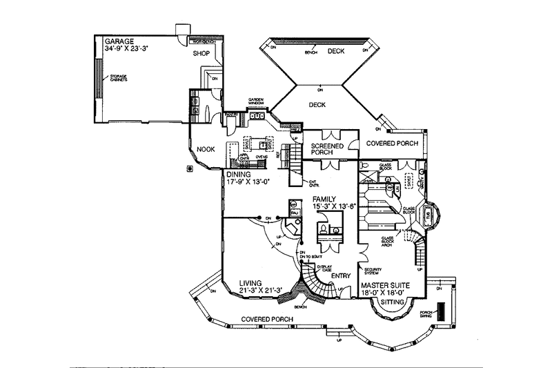 Home Plan - Floor Plan - Main Floor for Country House Plan #60-723 - 4 bed, 4.5 bath