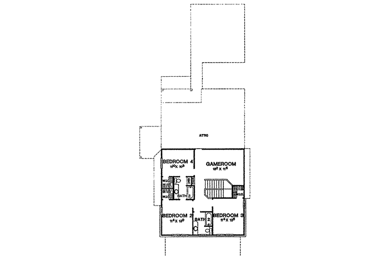 Dream House Plan - Floor Plan - Upper Floor for Prairie House Plan #472-187 - 4 bed, 3.5 bath