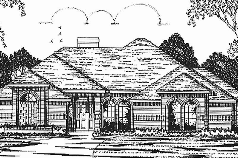 Architectural House Design - Traditional Exterior - Front Elevation Plan #42-625