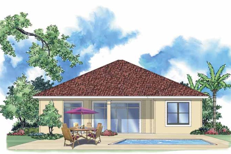 Home Plan - Exterior - Rear Elevation 1 for Mediterranean House Plan #930-383 - 2 bed, 2 bath