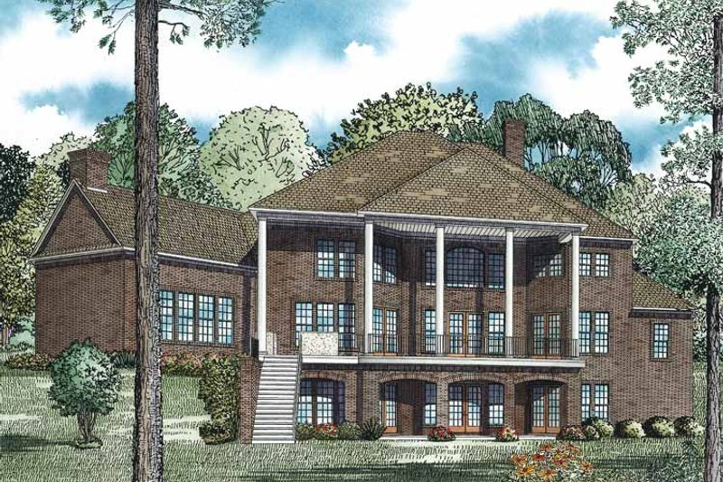 Dream House Plan - Exterior - Rear Elevation for Traditional House Plan #17-3365 - 6 bed, 5 bath