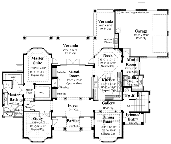 Home Plan - Mediterranean Floor Plan - Main Floor Plan #930-276