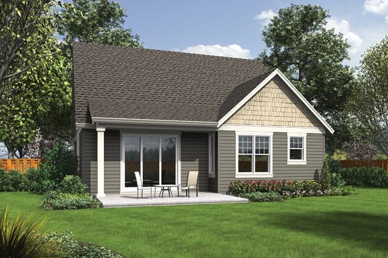Exterior - Rear Elevation for Craftsman House Plan #48-900 - 4 bed, 2.5 bath